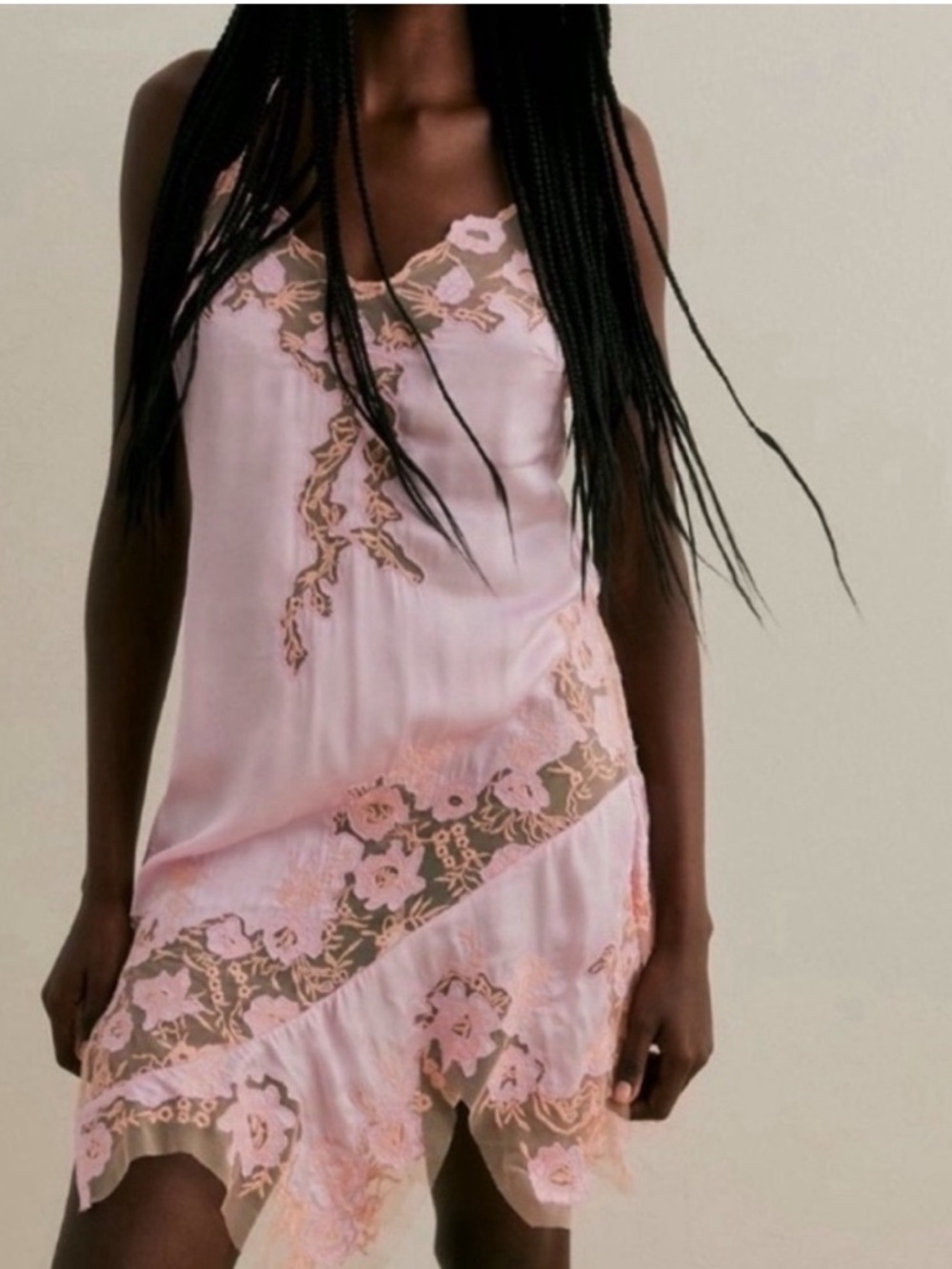 FREE PEOPLE MYSTIC GROOVE EMBROIDERED LACE SLIP